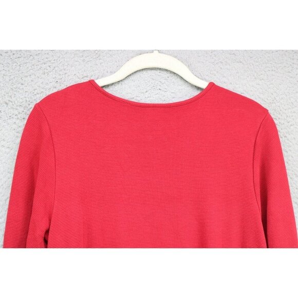 J.Jill Wearever Red Ribbed Long Sleeve Tunic Top-Size Medium - Picture 10 of 10